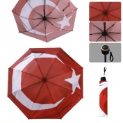 Türk Bayrağı Desenli Şemsiye