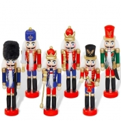 Dekoratif Ahşap Kurşun Asker Biblo 6 lı Set 13 cm